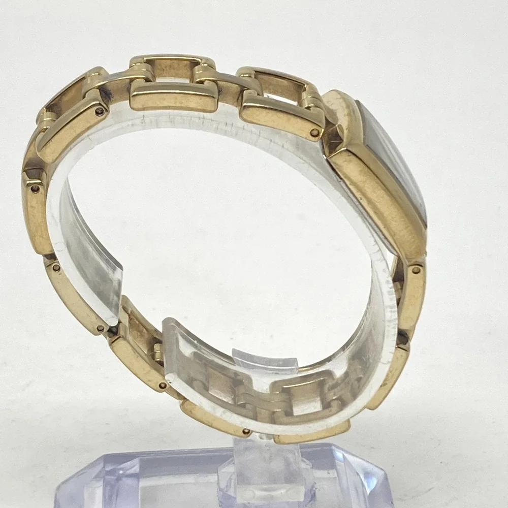 Fossil F2 Watch Women 19mm Gold Tone Brown Dial ES-1158 New Battery 6.25